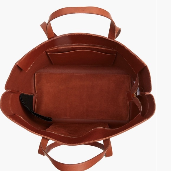 MADEWELL The Zip-Top Essential Tote in Warm Cinnamon NWOT - Picture 3 of 14